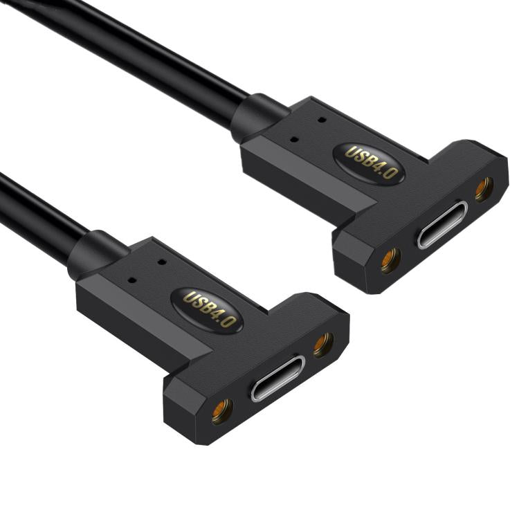 Cavo di estensione per pannello fisso con vite da orecchio femmina tipo C USB4 a orecchio femmina tipo C, 0.3m, 0.6m, 1m, 1.8m Cavo di estensione per pannello fisso con vite da orecchio femmina tipo C USB4 a orecchio femmina tipo C, 0.3m, 0.6m, 1m, 1.8m